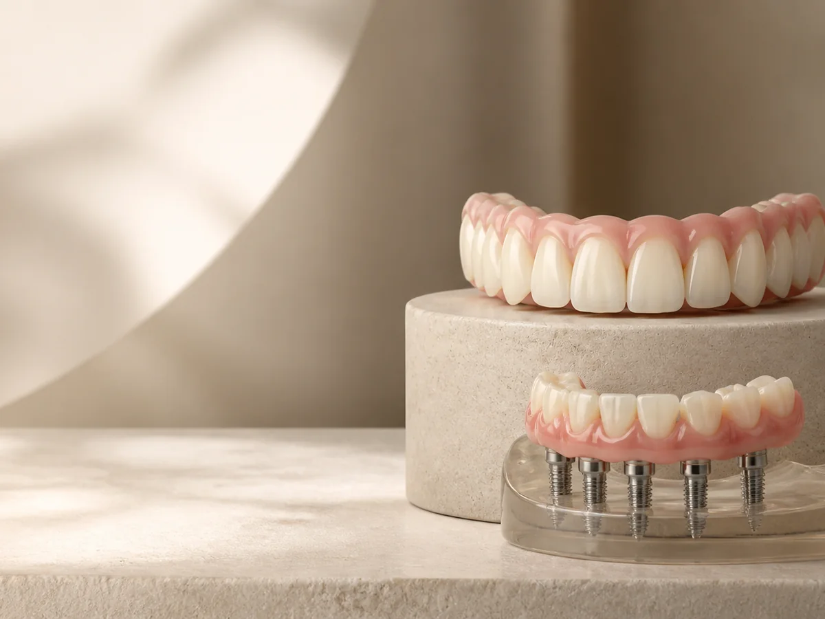 Próteses dentárias em ambiente odontológico